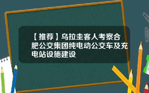 【推荐】乌拉圭客人考察合肥公交集团纯电动公交车及充电站设施建设