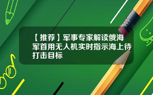 【推荐】军事专家解读俄海军首用无人机实时指示海上待打击目标