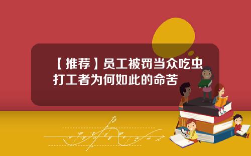 【推荐】员工被罚当众吃虫打工者为何如此的命苦