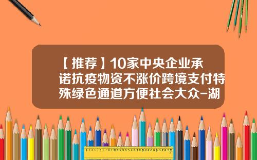 【推荐】10家中央企业承诺抗疫物资不涨价跨境支付特殊绿色通道方便社会大众-湖北国大融资担保有限公司