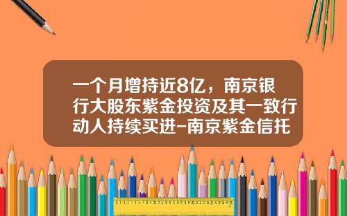 一个月增持近8亿，南京银行大股东紫金投资及其一致行动人持续买进-南京紫金信托有限公司