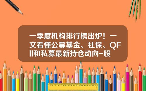 一季度机构排行榜出炉！一文看懂公募基金、社保、QFII和私募最新持仓动向-股票基金资讯及数据分析