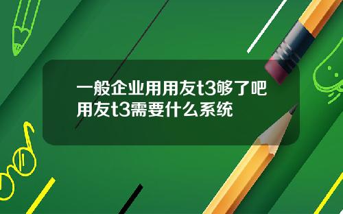 一般企业用用友t3够了吧用友t3需要什么系统