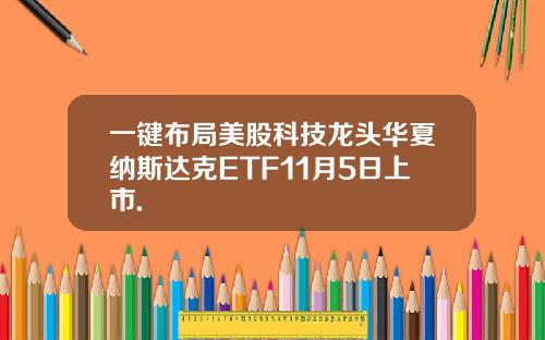 一键布局美股科技龙头华夏纳斯达克ETF11月5日上市.