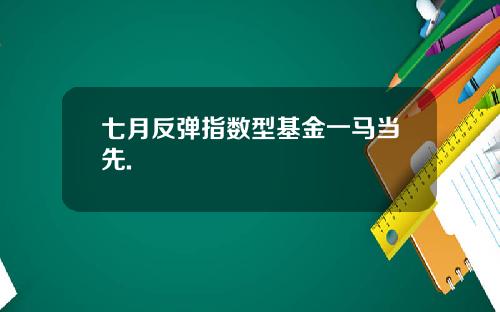 七月反弹指数型基金一马当先.