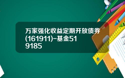 万家强化收益定期开放债券(161911)-基金519185