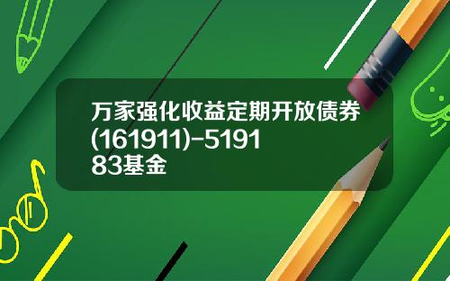 万家强化收益定期开放债券(161911)-519183基金