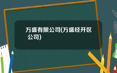 万盛有限公司(万盛经开区 公司)