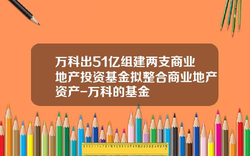 万科出51亿组建两支商业地产投资基金拟整合商业地产资产-万科的基金