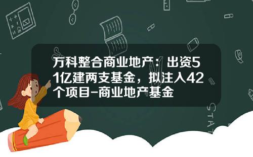 万科整合商业地产：出资51亿建两支基金，拟注入42个项目-商业地产基金