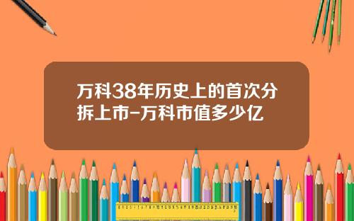 万科38年历史上的首次分拆上市-万科市值多少亿