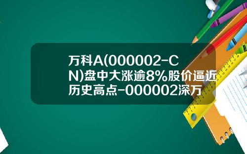 万科A(000002-CN)盘中大涨逾8%股价逼近历史高点-000002深万科市盈率多少