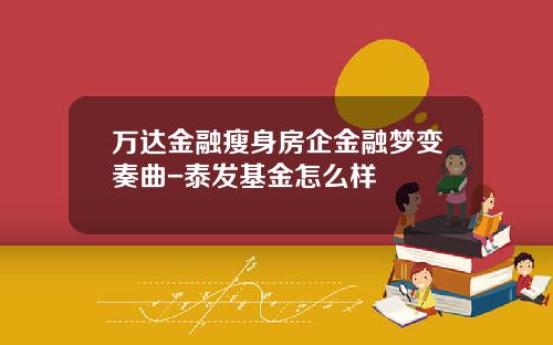 万达金融瘦身房企金融梦变奏曲-泰发基金怎么样