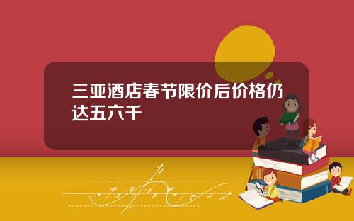 三亚酒店春节限价后价格仍达五六千