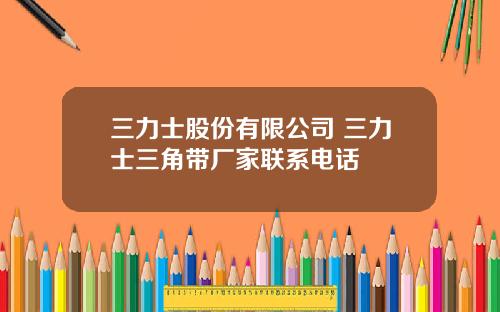 三力士股份有限公司 三力士三角带厂家联系电话