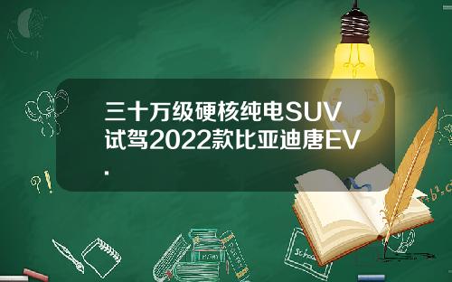 三十万级硬核纯电SUV 试驾2022款比亚迪唐EV.