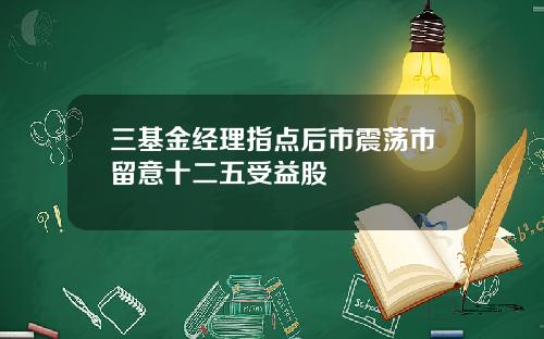 三基金经理指点后市震荡市留意十二五受益股