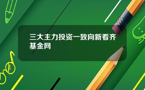 三大主力投资一致向新看齐基金网