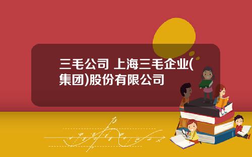 三毛公司 上海三毛企业(集团)股份有限公司