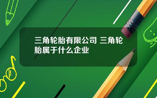 三角轮胎有限公司 三角轮胎属于什么企业