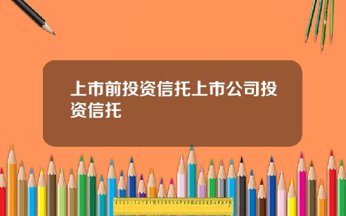 上市前投资信托上市公司投资信托
