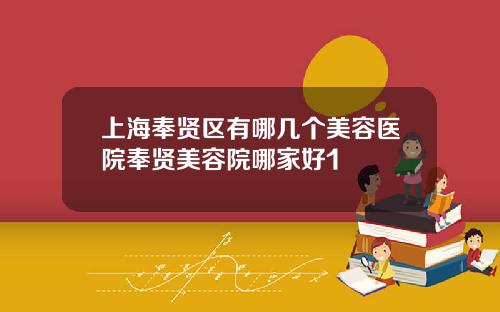 上海奉贤区有哪几个美容医院奉贤美容院哪家好1