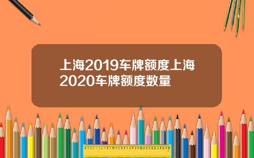 上海2019车牌额度上海2020车牌额度数量