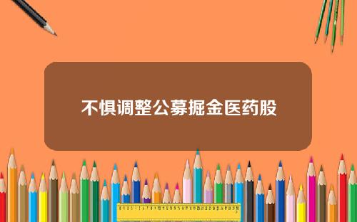 不惧调整公募掘金医药股