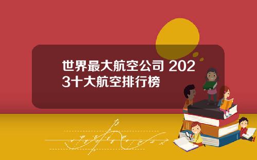 世界最大航空公司 2023十大航空排行榜