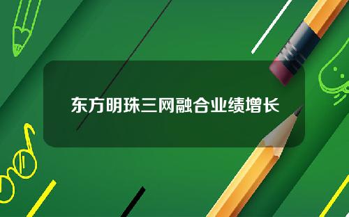东方明珠三网融合业绩增长