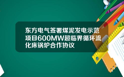 东方电气签署煤泥发电示范项目600MW超临界循环流化床锅炉合作协议