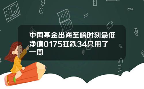 中国基金出海至暗时刻最低净值0175狂跌34只用了一周