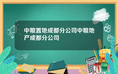 中粮置地成都分公司中粮地产成都分公司