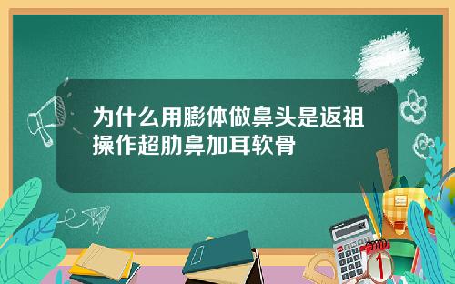 为什么用膨体做鼻头是返祖操作超肋鼻加耳软骨