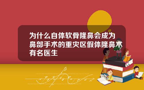 为什么自体软骨隆鼻会成为鼻部手术的重灾区假体隆鼻术有名医生