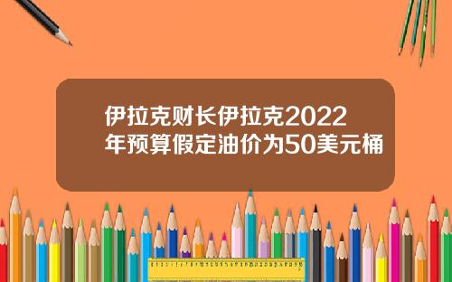 伊拉克财长伊拉克2022年预算假定油价为50美元桶