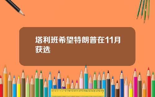 塔利班希望特朗普在11月获选