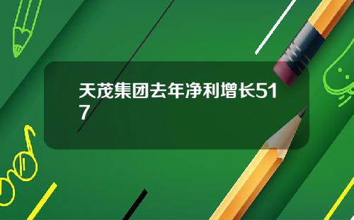 天茂集团去年净利增长517