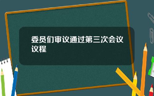 委员们审议通过第三次会议议程