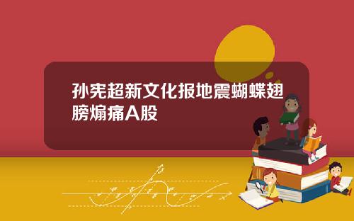 孙宪超新文化报地震蝴蝶翅膀煽痛A股