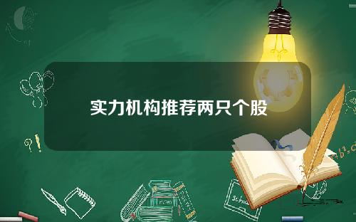 实力机构推荐两只个股