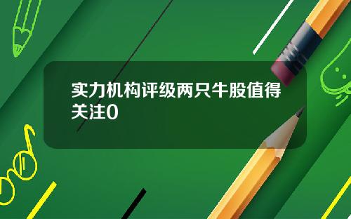 实力机构评级两只牛股值得关注0