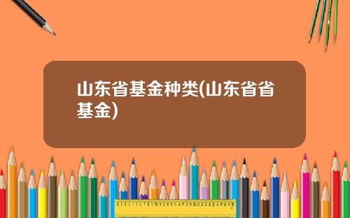 山东省基金种类(山东省省基金)