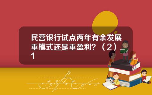 民营银行试点两年有余发展重模式还是重盈利？（2）_1