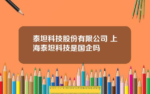 泰坦科技股份有限公司 上海泰坦科技是国企吗