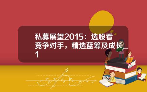 私募展望2015：选股看竞争对手，精选蓝筹及成长_1