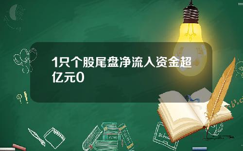 1只个股尾盘净流入资金超亿元0