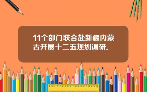 11个部门联合赴新疆内蒙古开展十二五规划调研.