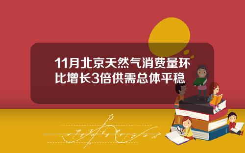 11月北京天然气消费量环比增长3倍供需总体平稳