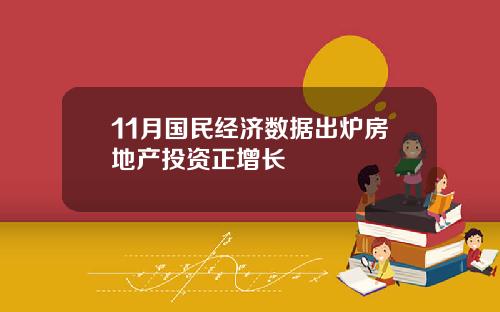 11月国民经济数据出炉房地产投资正增长
